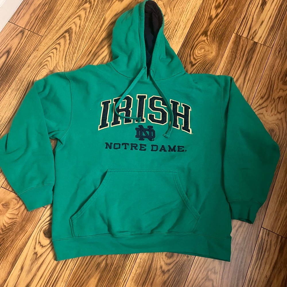 Men’s Green Notre Dame Hoodie size Large